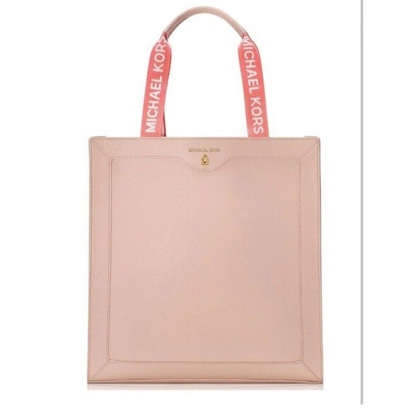 Michael Kors Tote Bag Tan/Coral new - Picture 1 of 3